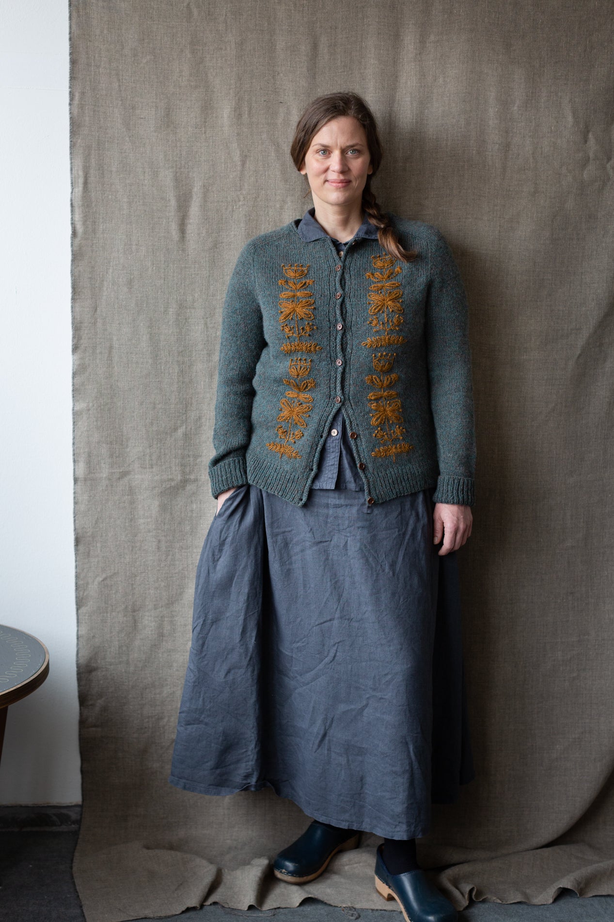 Embroidery on knits blomma