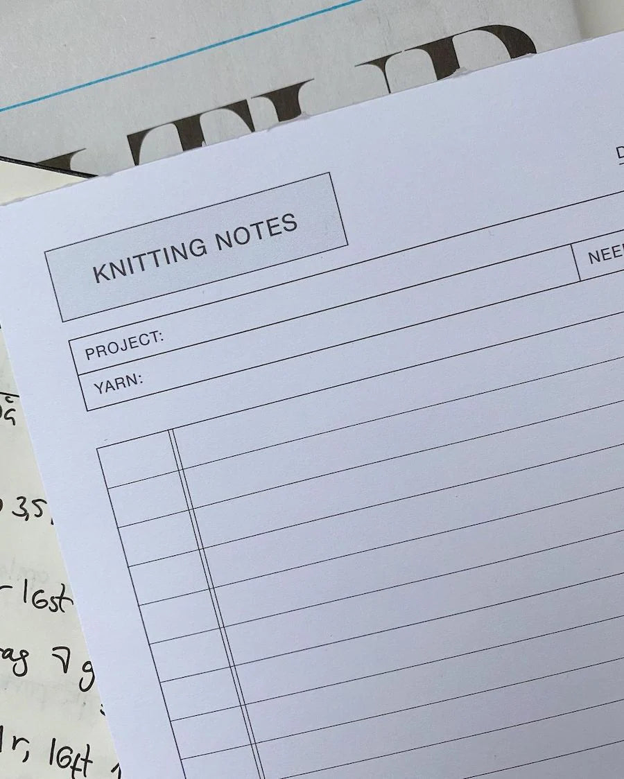 PetiteKnit Knitting Notes Notitieblok Breiaantekeningen